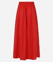 Saia Longa em Tricoline com Elástico no Cós e Prega - 1