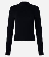 Blusa em Ribana com Gola Alta e Manga Longa - 1