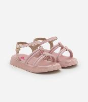 Sandália Flatform Infantil com Tirinhas Texturizadas e Nó - Tam 20 a 25 - 2
