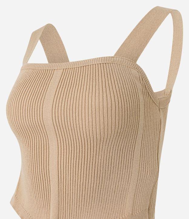 Blusa Corset em Tricô com Textura Canelada - 1