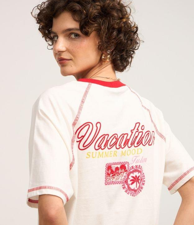 Camiseta em Malha de Algodão com Estampa Vacation - 2