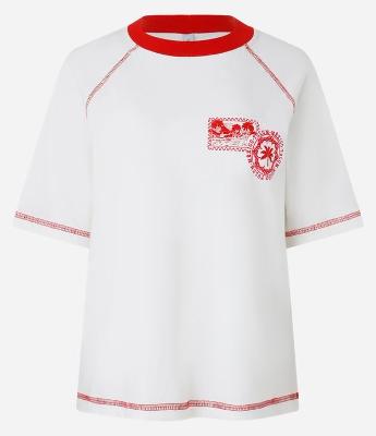 Camiseta em Malha de Algodão com Estampa Vacation