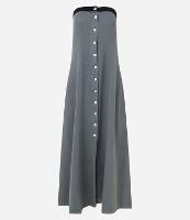 Vestido Evasê Longo em Sarja com Tingimento Cationizado - 1