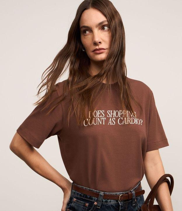 Camiseta em Algodão com Lettering Shopping As Cardio - 2