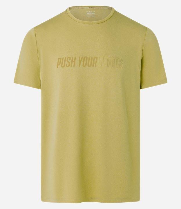 Camiseta Esportiva em Tecnologia Dry com Estampa Lettering em Gel - 1