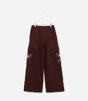 Calça Wide Leg Infantil com Estampa do Stitch - Tam  5 a 14 Anos - 1