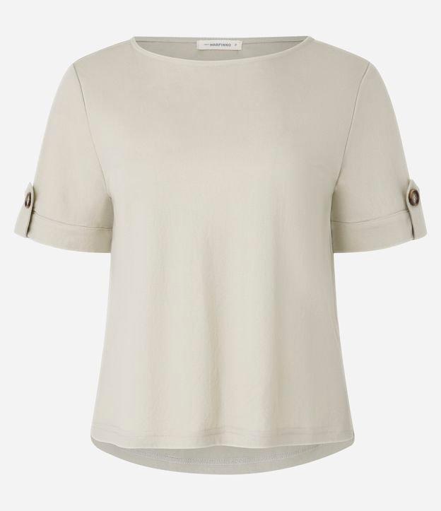 Blusa em Malha Piquet com Detalhe na Barra da Manga - 1