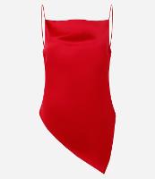 Blusa de Alça Acetinada com Decote Degagê - 1