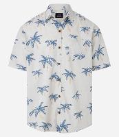 Camisa Relaxed com Estampa de Coqueiros e Bolso - 1