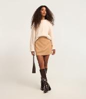 Saia Curta Alfaiatada com Cintura Alta e Bolsinho Lateral - 3