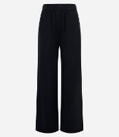 Calça Reta em Moletom com Amarração Interna na Cintura - 1