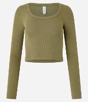 Blusa Canelada em Ribana com Decote Profundo - 1