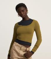 Blusa Canelada em Ribana com Decote Profundo - 2