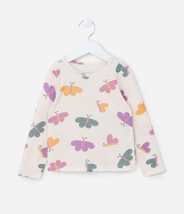 Blusa Infantil com Estampa Borboletinhas - Tam 1 a 6 Anos - 2