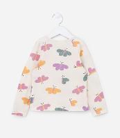 Blusa Infantil com Estampa Borboletinhas - Tam 1 a 6 Anos - 1