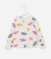 Blusa Infantil com Estampa Borboletinhas - Tam 1 a 6 Anos - 2