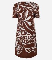 Vestido em Viscolinho com Estampa Folhagem Contrastante - 1