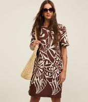 Vestido em Viscolinho com Estampa Folhagem Contrastante - 2