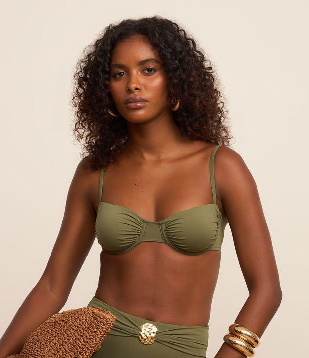 Biquíni Top Meia Taça em Microfibra com Franzido - 2