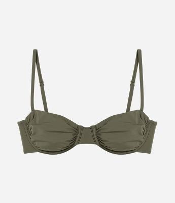 Biquíni Top Meia Taça em Microfibra com Franzido