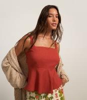 Blusa de Alça em Viscose com Babado e Lastex nas Costas - 2