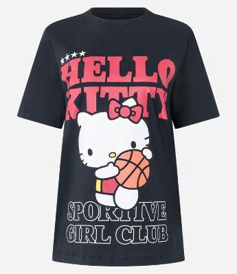 Camiseta T-shirt em Algodão com Estampa Hello Kitty Sportive Girl Club
