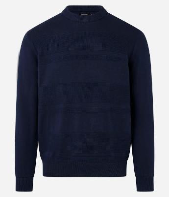 Suéter em Tricô com Textura em Listras