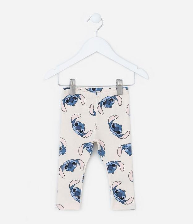 Calça Legging Infantil com Estampa do Stitch - Tam 0 a 18 meses - 1