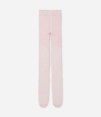 Meia Calça Infantil com Textura de Corações - Tam PP ao G