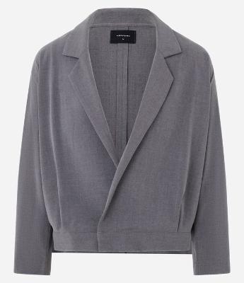 Blazer Casual em Alfaiataria com Frontal Transpassada