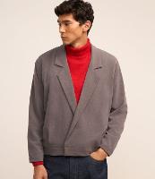 Blazer Casual em Alfaiataria com Frontal Transpassada - 3