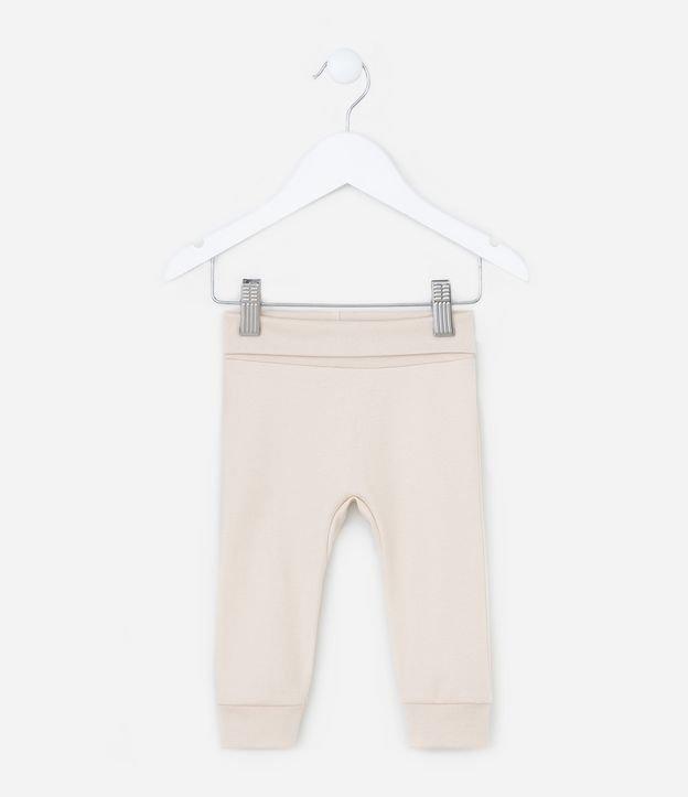 Calça Infantil em Algodão Peruano com Cós Dobrável - Tam RN a 18 meses - 1