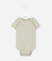 Body Infantil Básico com Bordado Ursinho - Tam RN a 18 meses - 1