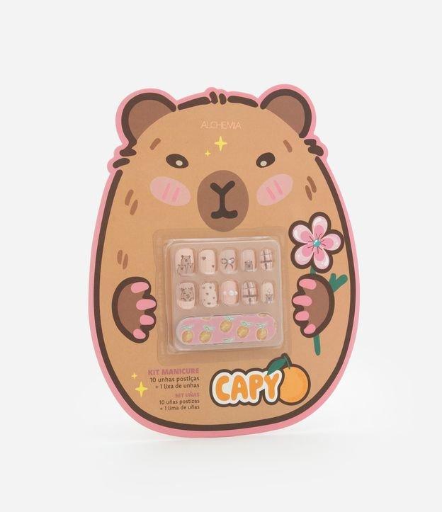 Kit de Unhas Postiças com Mini Lixa Capivara Alchemia - 1