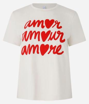 Blusa em Algodão com Estampa Amour
