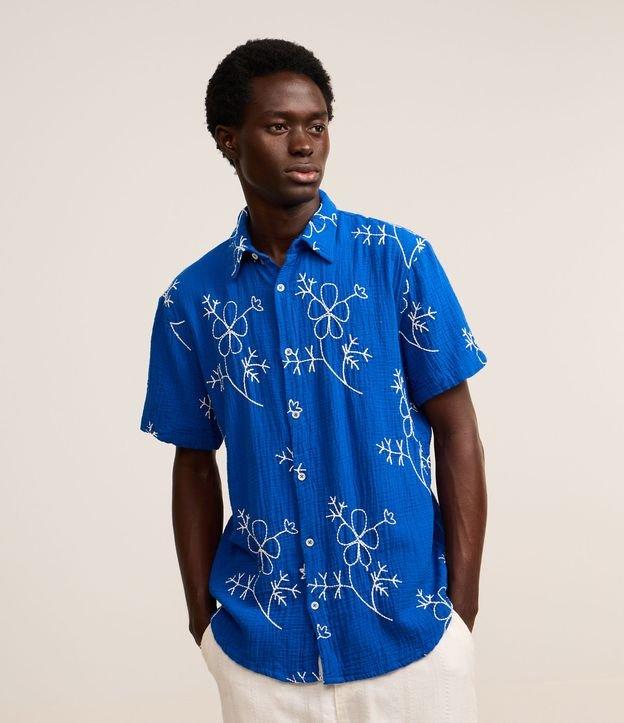 Camisa em Algodão com Bordado Floral - 2