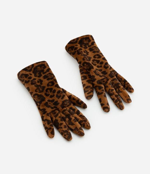 Luva em Plush Animal Print Oncinha - 1