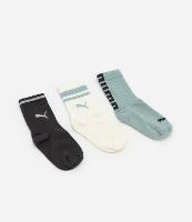 Kit 03 Meias Infantis Cano Médio Puma - Tam 25 ao 39 - 1