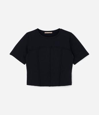 Blusa Corsetada em Cotton Curve & Plus Size