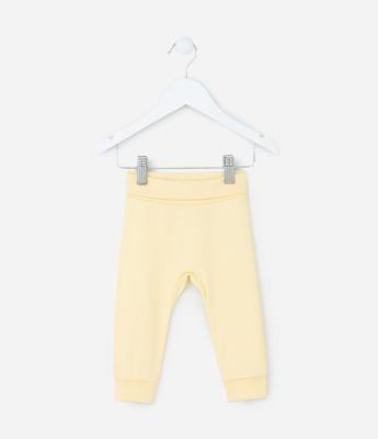 Calça Infantil em Algodão Peruano Básica - Tam RN a 18 meses