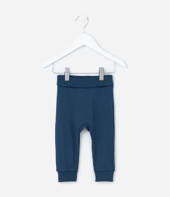 Calça Infantil em Algodão Peruano Básica - Tam RN a 18 meses