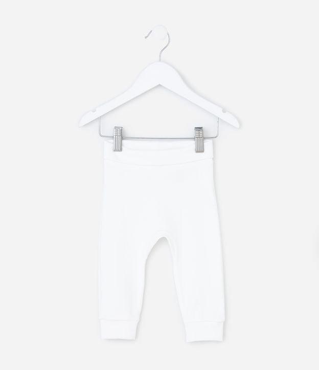 Calça Infantil em Algodão Peruano Básica - Tam RN a 18 meses - 1
