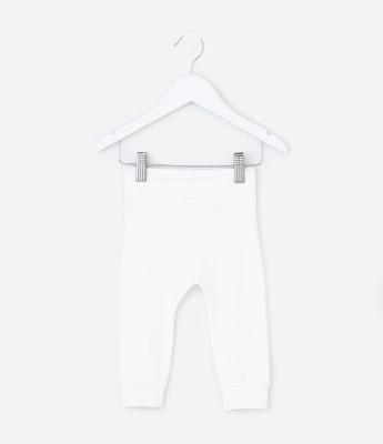 Calça Infantil em Algodão Peruano Básica - Tam RN a 18 meses
