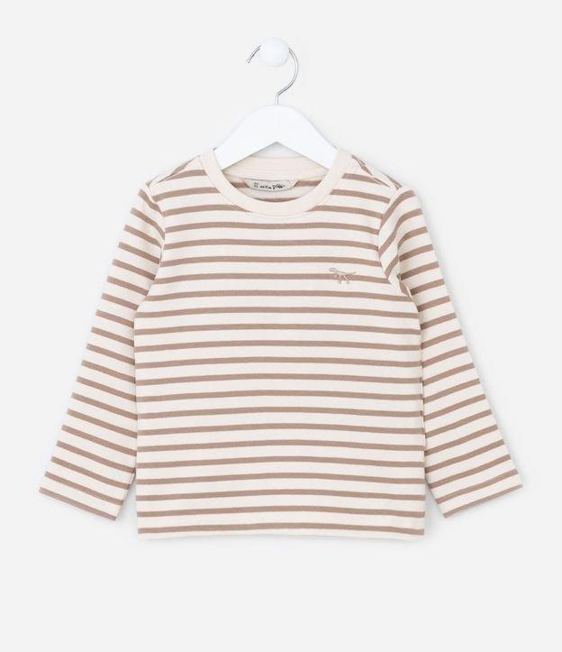 Camiseta Infantil com Estampa Listrada - Tam 1 a 5 Anos - 1