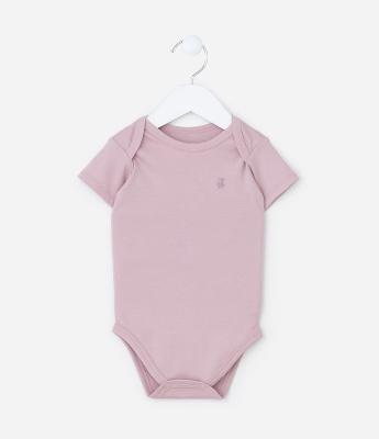 Body Infantil em Algodão Peruano com Bordado - Tam RN a 18 meses