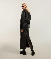 Saia Midi em PU com Fenda Traseira - 3