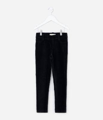 Calça Legging Infantil em Veludo Cotelê - Tam 1 a 5 Anos