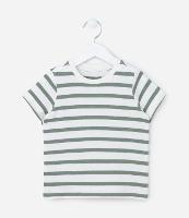 Camiseta Infantil com Estampa Listras a Fio Tinto - Tam 1 a 6 Anos - 1