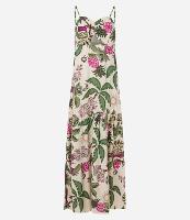 Vestido Godê Longo em Viscolinho com Estampa Abacaxi - 1