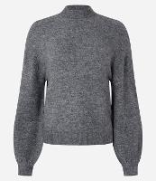 Suéter Curto em Tricô com Gola Alta - 1